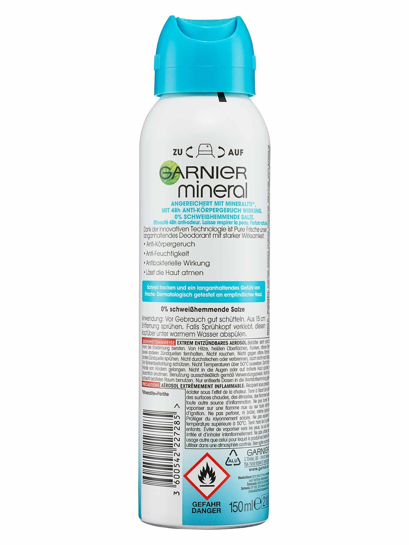 Deo-Spray-Mineral-Pure-Frische-natuerlicher-Duft-150ml-Rueckseite-Garnier-Deutschland-gr