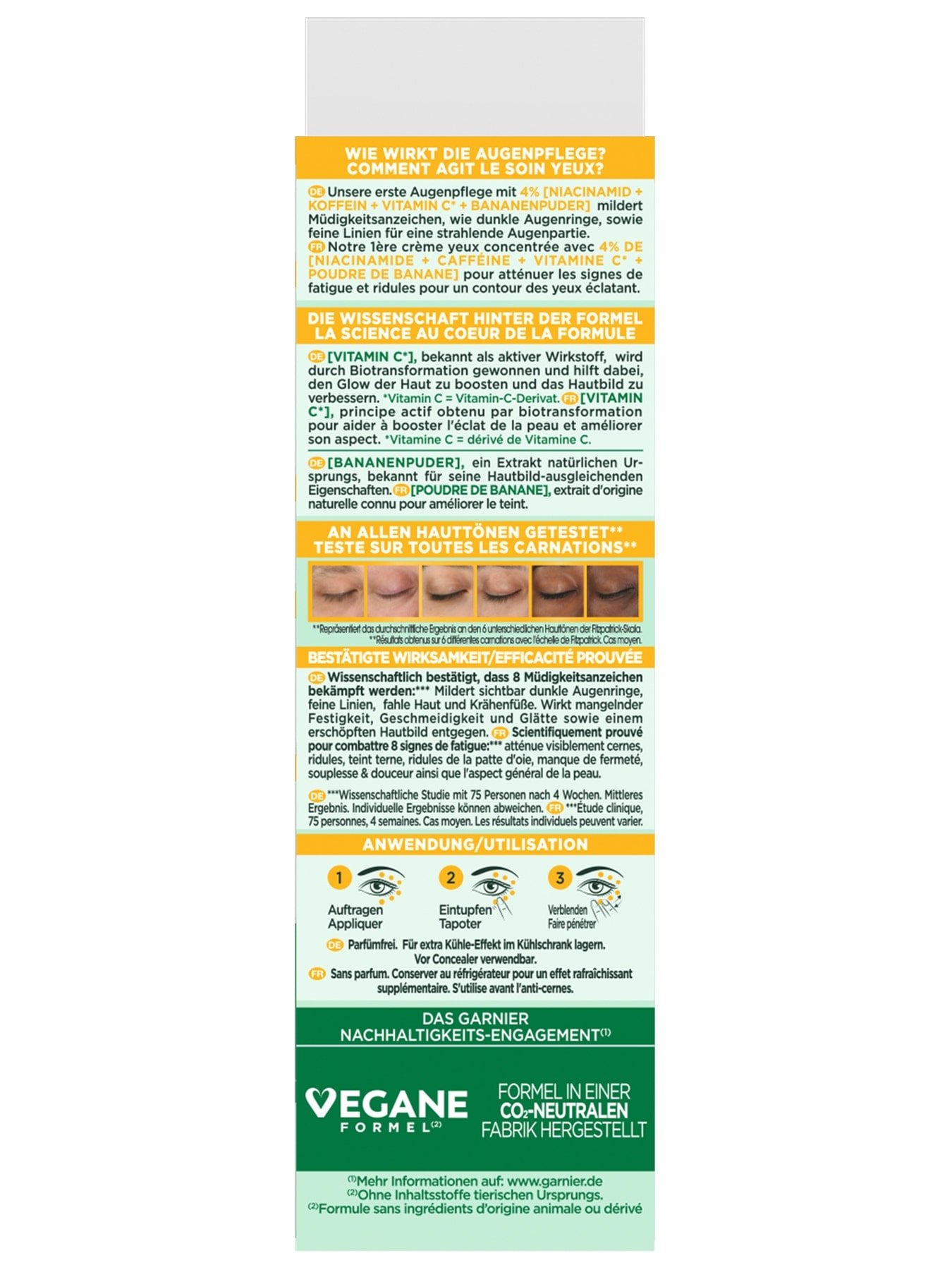 SkinActive Vitamin C Glow Booster Anti-Müdigkeits-Augencreme - Verpackung