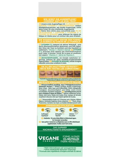 SkinActive Vitamin C Glow Booster Crème anti-fatigue pour les yeux - Emballage