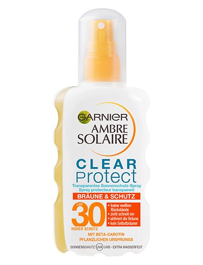 sonnenschutz ambre solaire clear protect ambre solaire clear protect transparentes spray braeune und schutz lsf 30