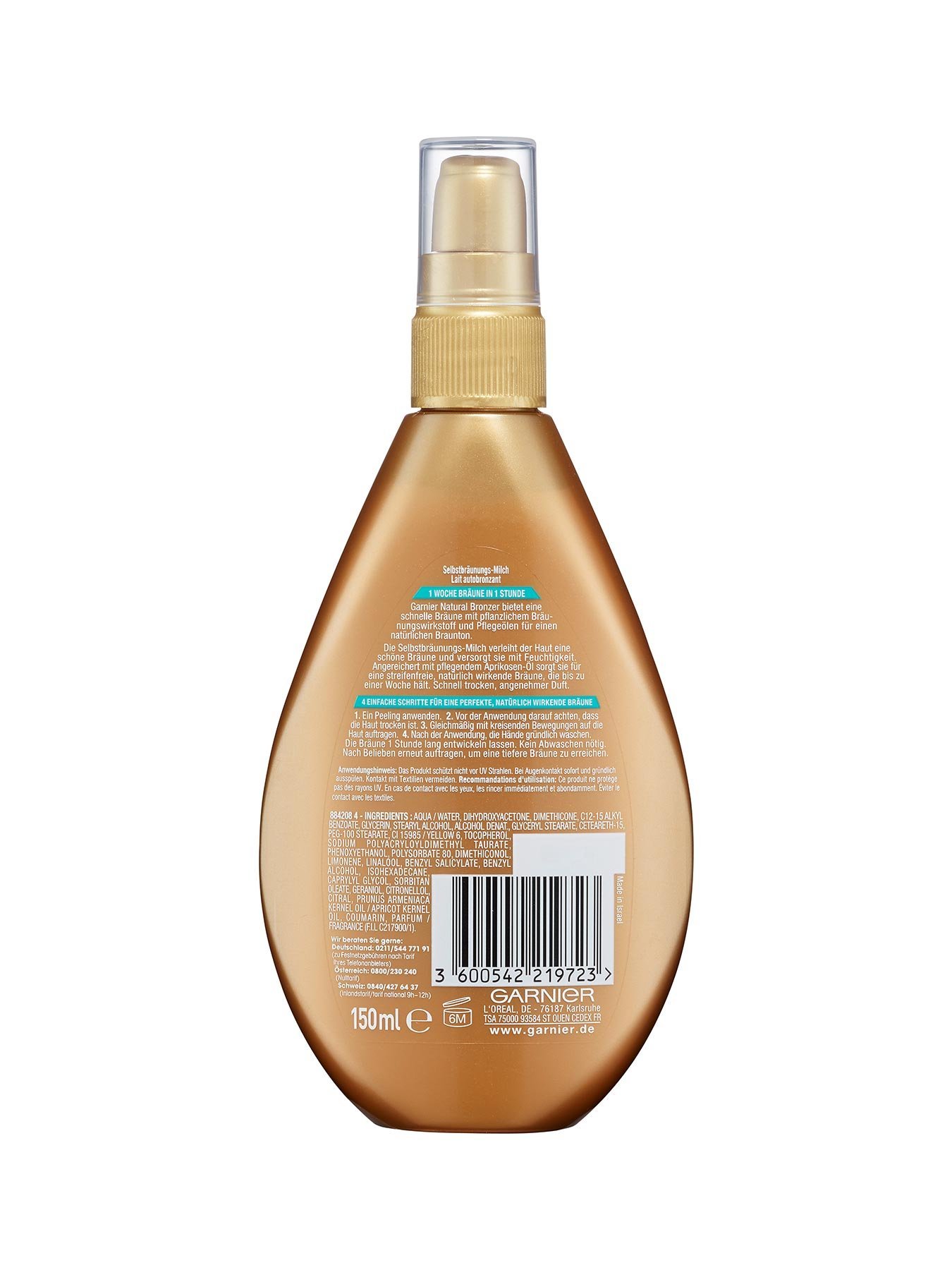 Selbstbraeunungs-Milch-Ambre-Solaire-Natural-Bronzer-150ml-Rueckseite-Garnier-Deutschland-gr