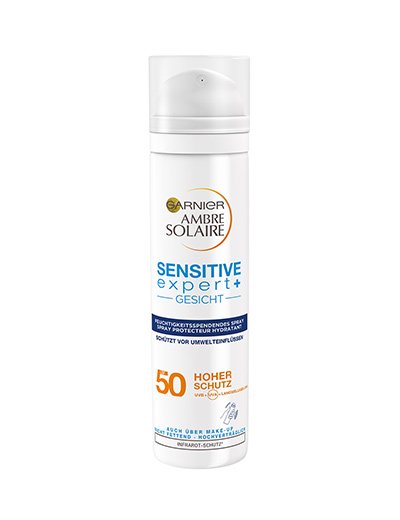 Schutz-Spray-LSF-50-Ambre-Solaire-Sensitiv-Expert-Plus-150ml-Vorderseite-Garnier-Deutschland-kl