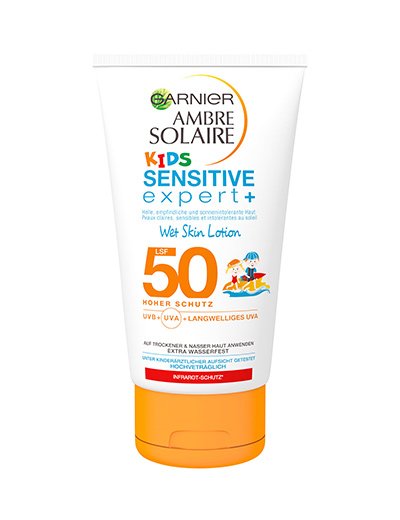 sonnenschutz ambre solaire sensitive expert kids ambre solaire kids sensitive expert milch wet skin lotion lsf 50
