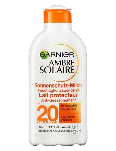 Sonnenschutz-Milch-LSF-20-Ambre-Solaire-Sonnenschutz-Milch-200ml-Vorderseite-Garnier-Deutschland-kl