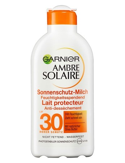 Sonnenschutz-Milch-LSF-30-Ambre-Solaire-Sonnenschutz-Milch-200ml-Vorderseite-Garnier-Deutschland-kl