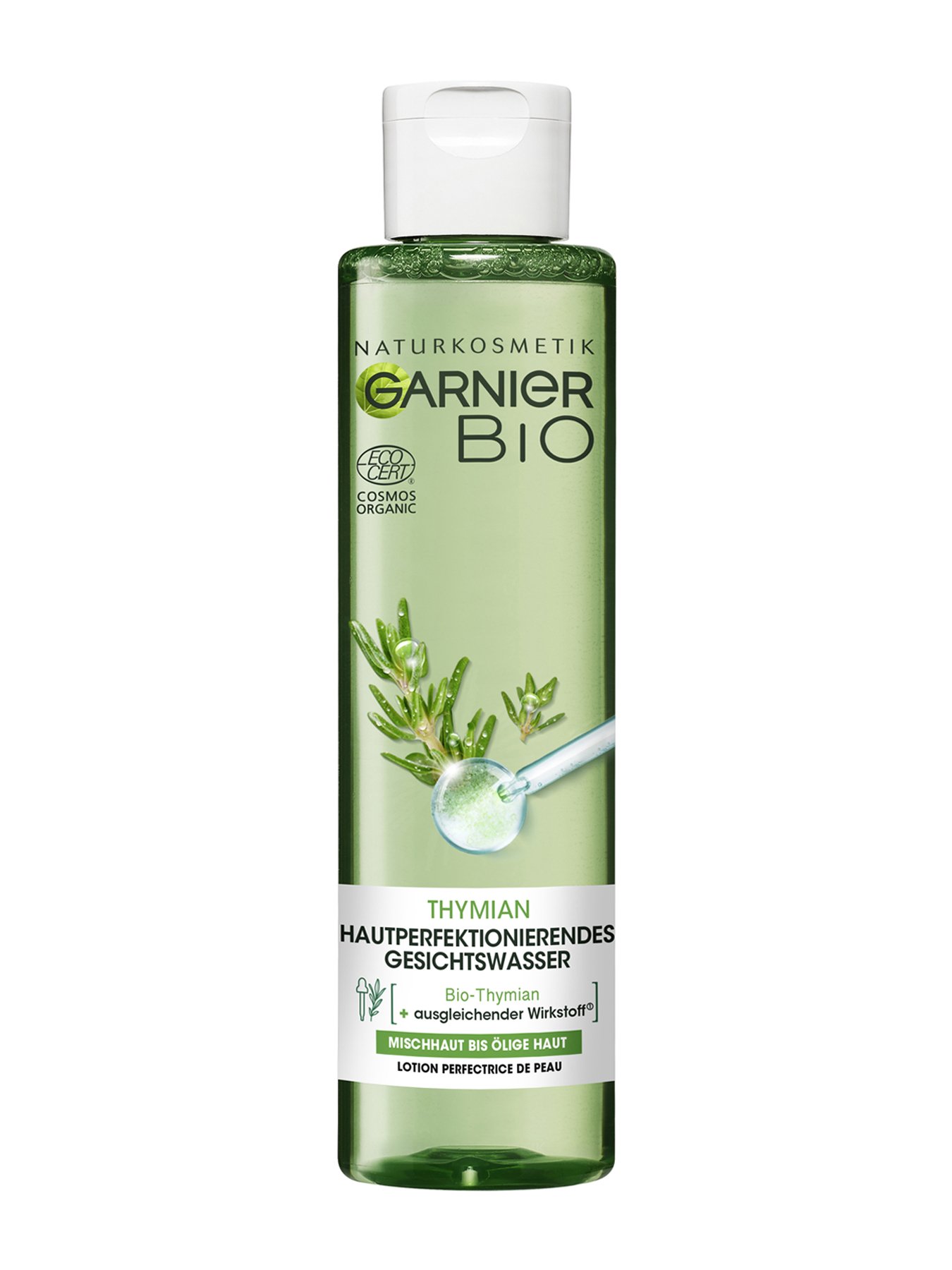 Bio-Thymian-Hautperfektionierendes-Gesichtswasser-Bio-150ml-Vorderseite-Garnier-Deutschland-gr