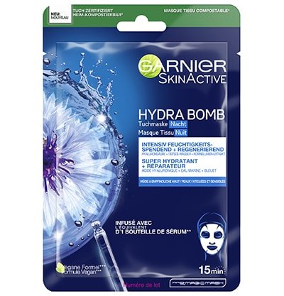 Garnier Hydra Bomb Tuchmaske Nacht_400x417px