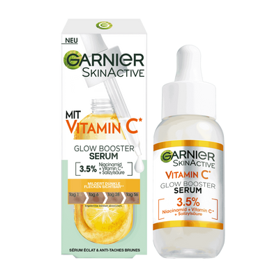 gesichtspflege gesichtspflege marken vitamin c garnier vitamin c glow booster serum mit 3 5 niacinamid vitamin c salizylsaeure